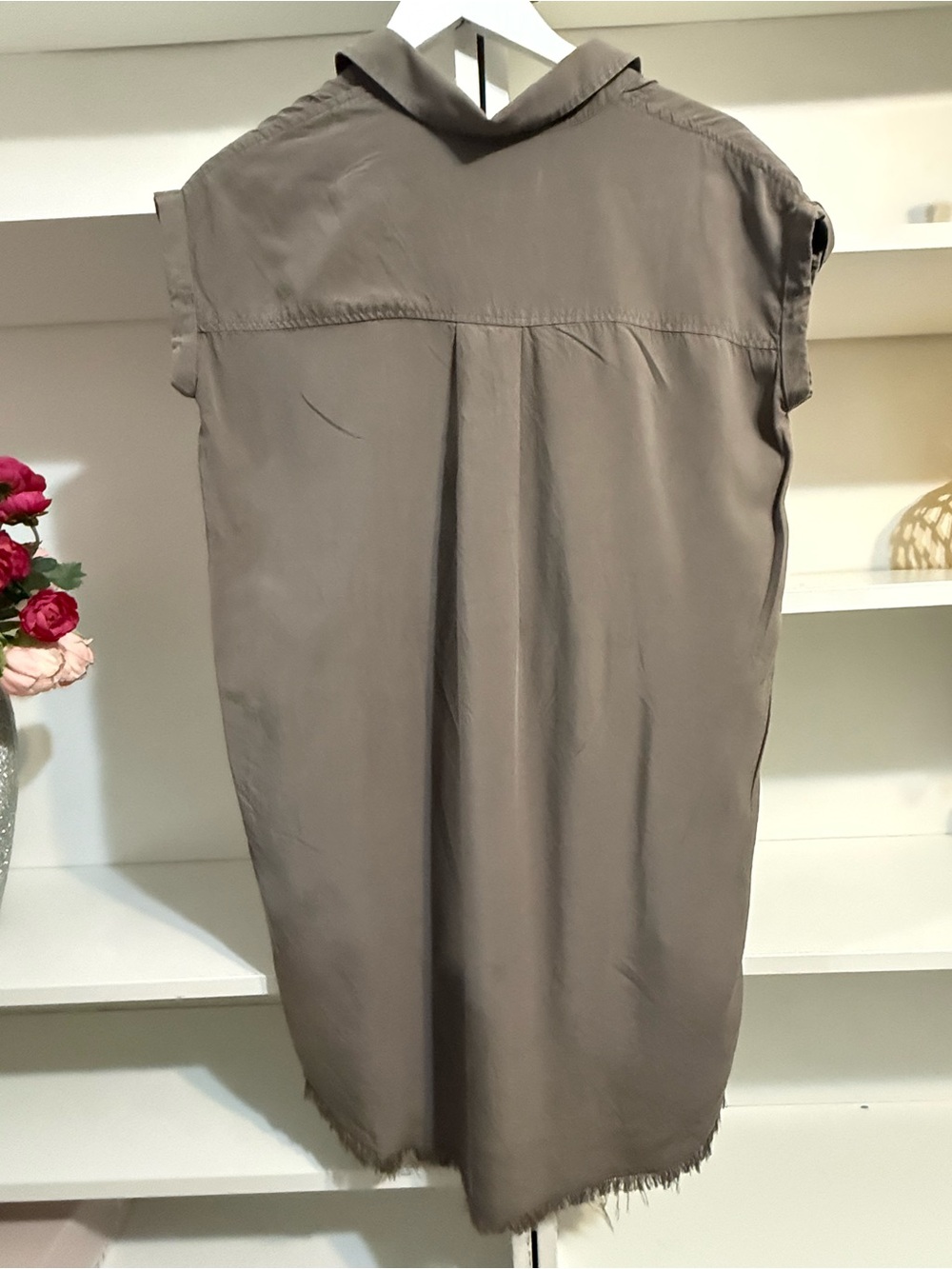 Thread & Supply Taupe Utility Shirt Dress - Picture 4 of 10